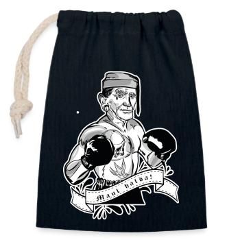 Rieser Grantler // Illustration - Sac cadeau en coton avec cordon (14 x 20 cm) - bleu marine - Devant