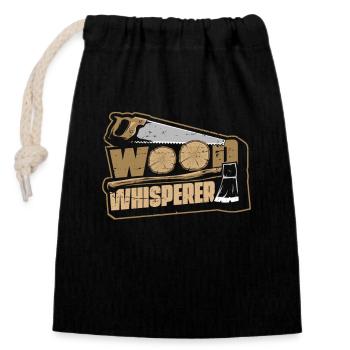 Wood Whisperer Schreiner Holztechniker Carpenter - Verschließbarer Geschenkbeutel aus Baumwolle (14x20cm) - Schwarz - Vorne