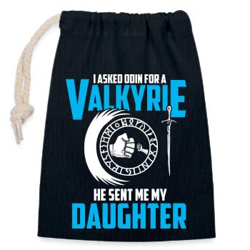 Walküre Wikinger Nord Vater Tochter Baby Valkyrie - Verschließbarer Geschenkbeutel aus Baumwolle (14x20cm) - Navy - Vorne
