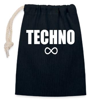 Techno Unendlichkeit - Verschließbarer Geschenkbeutel aus Baumwolle (14x20cm) - Navy - Vorne