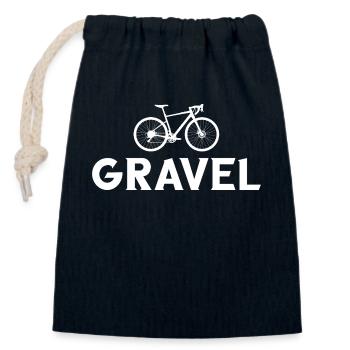 Gravel Bike Fahrrad Radfahrer Radfahrerin - Verschließbarer Geschenkbeutel aus Baumwolle (14x20cm) - Navy - Vorne