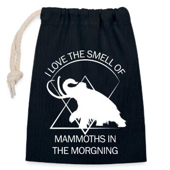Lustiges Mammut Steinzeit Eiszeit Design Urzeit - Verschließbarer Geschenkbeutel aus Baumwolle (14x20cm) - Navy - Vorne