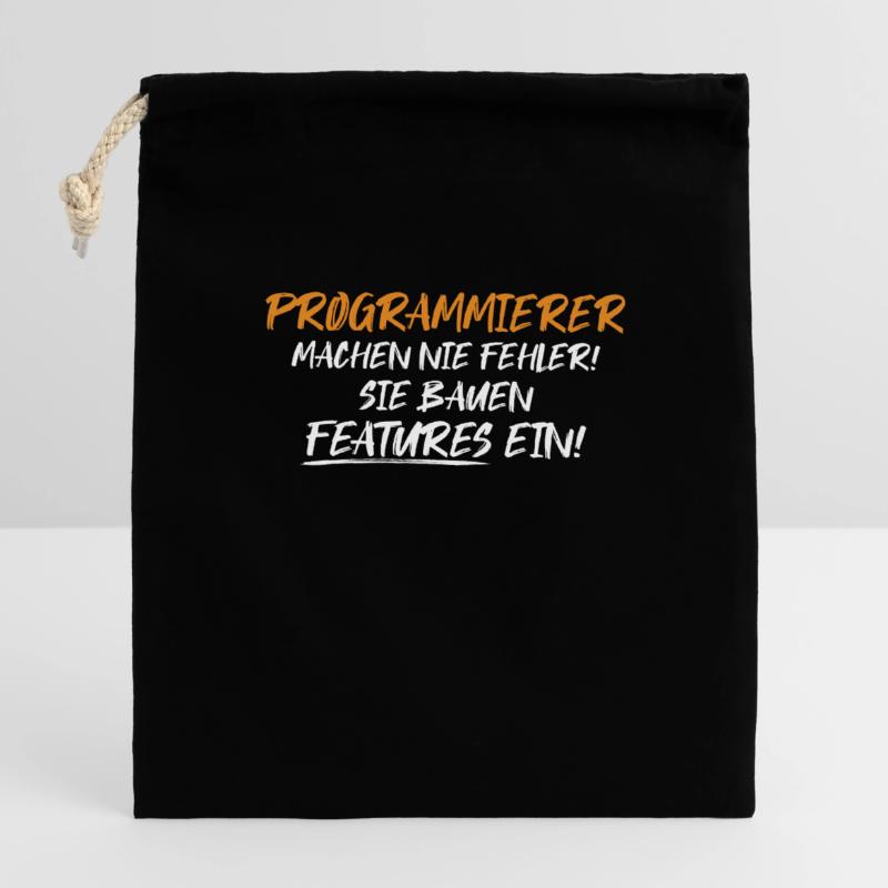 Programmierer Bauen Features Developer Coder Verschließbarer Geschenkbeutel aus Baumwolle (14x20cm)