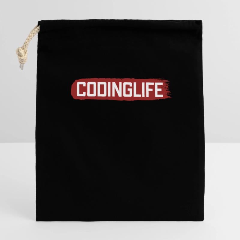Codinglife Software Developer Developer Closable cotton gift bag (14x20cm)