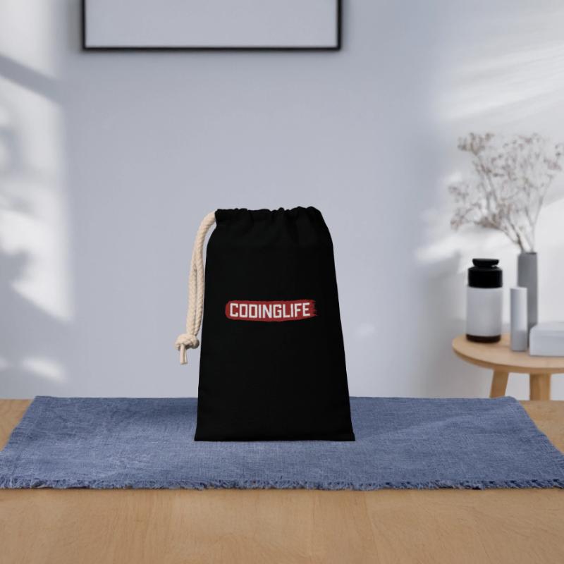 Codinglife Software Developer Developer Closable cotton gift bag (14x20cm)