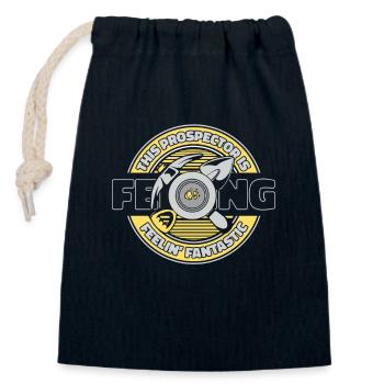 This Prospector Is Feeling Fantastic Miner Gold - Closable cotton gift bag (14x20cm) - navy - Front