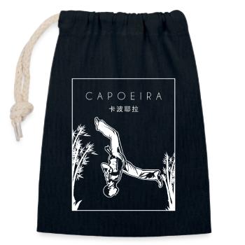 Capoeira Chinesischer Hanzi Ginga Capoeirista Tanz - Verschließbarer Geschenkbeutel aus Baumwolle (14x20cm) - Navy - Vorne