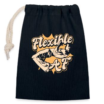 Flexible AF Ginga Capoeirista Dance Professional - Closable cotton gift bag (14x20cm) - navy - Front