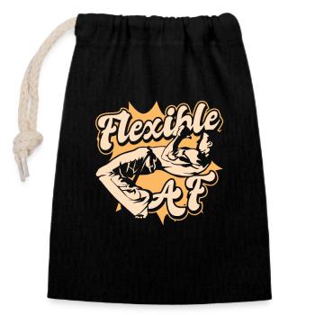 Flexible AF Ginga Capoeirista Tanzprofi - Verschließbarer Geschenkbeutel aus Baumwolle (14x20cm) - Schwarz - Vorne