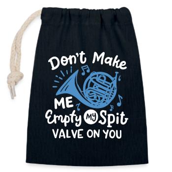Waldhorn Hornist Waldhornspieler - Verschließbarer Geschenkbeutel aus Baumwolle (14x20cm) - Navy - Vorne