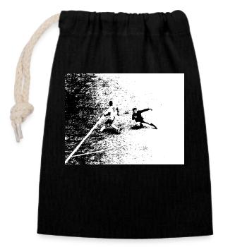 C'FOOT de LITTLE K. ORIGINAL - Sac cadeau en coton avec cordon (14 x 20 cm) - noir - Devant