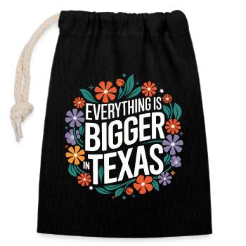 Texas State Texans Texas - Closable cotton gift bag (14x20cm) - black - Front