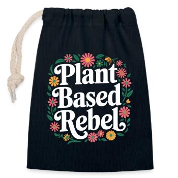 Vegetarian Vegan Veggie Vegetarian - Closable cotton gift bag (14x20cm) - navy - Front