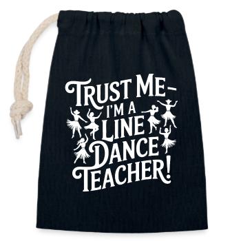 Line Dance Instructor - Trust Me - Closable cotton gift bag (14x20cm) - navy - Front