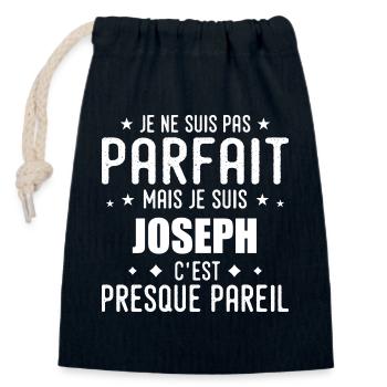 Joseph: authentisch, unvollkommen, oben, vollkommen. - Verschließbarer Geschenkbeutel aus Baumwolle (14x20cm) - Navy - Vorne