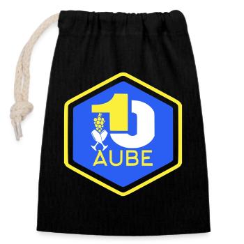 Dawn 10 - Closable cotton gift bag (14x20cm) - black - Front