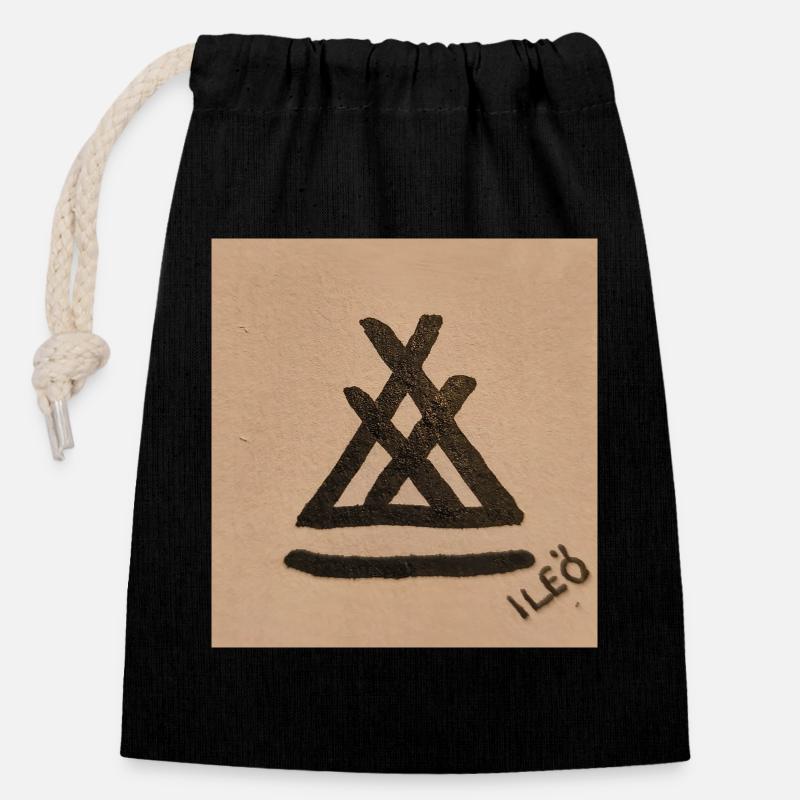 Lavvu - Closable cotton gift bag (14x20cm) - black