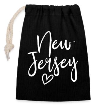 New Jersey Heart Women's Love New Jersey - Closable cotton gift bag (14x20cm) - black - Front