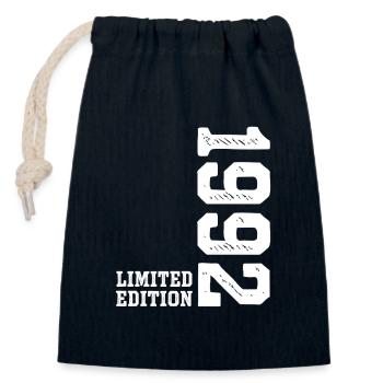 34th Birthday 1992 Limited Edition Man Woman - Closable cotton gift bag (14x20cm) - navy - Front
