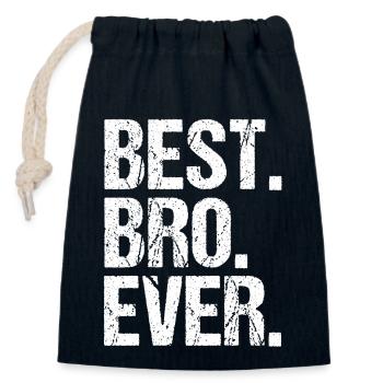 Best Bro Ever - Verschließbarer Geschenkbeutel aus Baumwolle (14x20cm) - Navy - Vorne