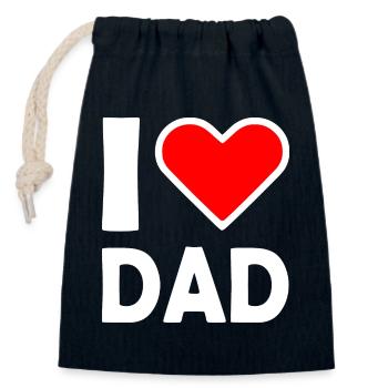 I love dad - Verschließbarer Geschenkbeutel aus Baumwolle (14x20cm) - Navy - Vorne