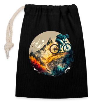 Mountainbike BMX MTB Fahrrad Street Trial Outdoor - Verschließbarer Geschenkbeutel aus Baumwolle (14x20cm) - Schwarz - Vorne