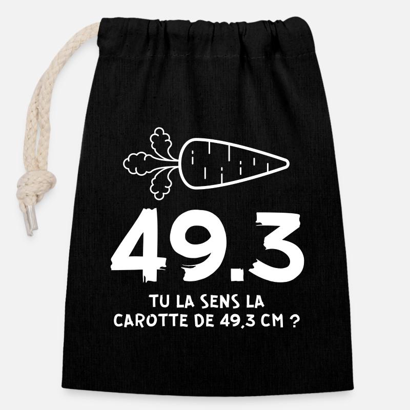 retraite, réforme des retraites, 49 3 - Sac cadeau en coton avec cordon (14 x 20 cm) - noir