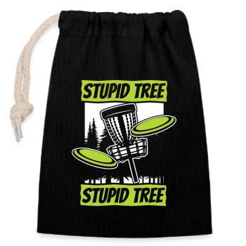 Stupid Tree Frisbee Golf Basket Disc Disc Golfer - Sac cadeau en coton avec cordon (14 x 20 cm) - noir - Devant
