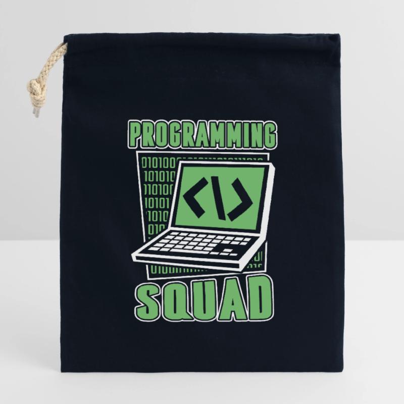 Programming Squad Software Developer Developer Closable cotton gift bag (14x20cm)