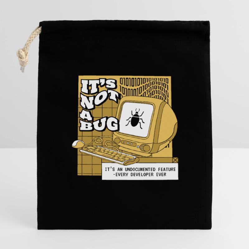 It's Not A Bug Undocumented Feature Developer Verschließbarer Geschenkbeutel aus Baumwolle (14x20cm)