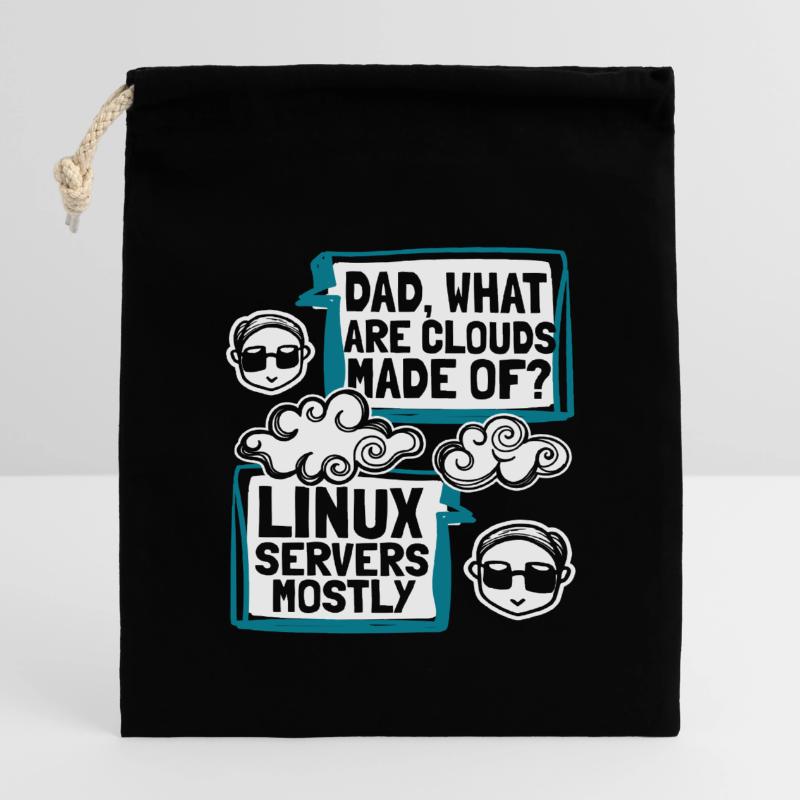 Dad What Are Clouds Made Of Developer Coder Verschließbarer Geschenkbeutel aus Baumwolle (14x20cm)