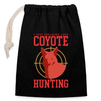 Hunter Hunt Hunt Huntress Hunting License Gift - Closable cotton gift bag (14x20cm) - black - Front