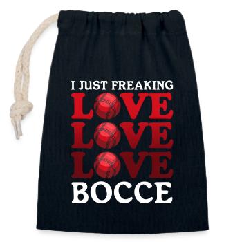 Boccia Bocce Boulesport Bocciaspieler Geschenk - Verschließbarer Geschenkbeutel aus Baumwolle (14x20cm) - Navy - Vorne