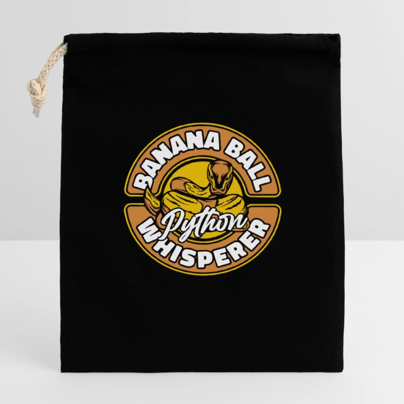 Boule de banane Python Chuchoter Python Boule de banane Sac cadeau en coton avec cordon (14 x 20 cm)