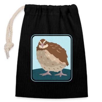 Quail Quail Keeping Quail Breeder Gift - Closable cotton gift bag (14x20cm) - black - Front