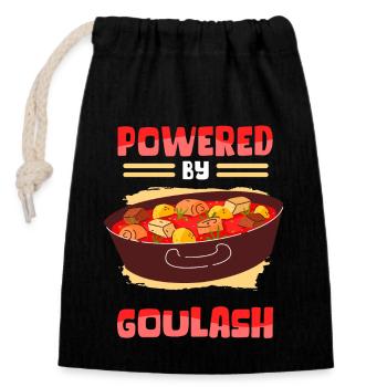 Goulash Hungarian Goulash Gift - Closable cotton gift bag (14x20cm) - black - Front