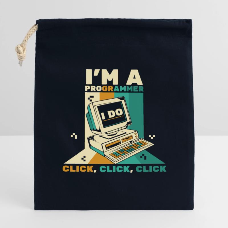 I'm A Programmer Click Softwareingenieur Coder Verschließbarer Geschenkbeutel aus Baumwolle (14x20cm)