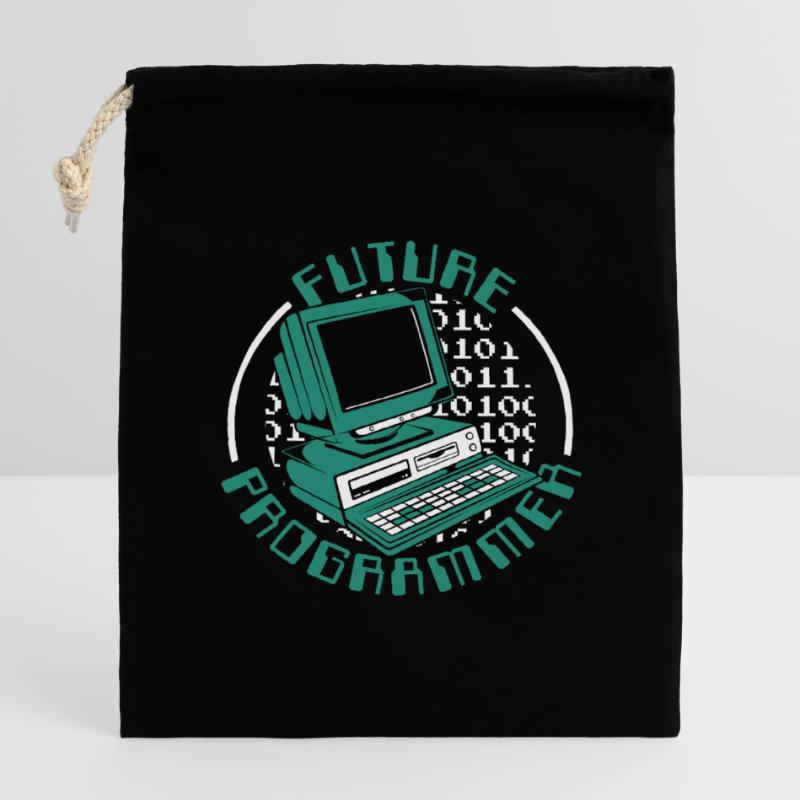 Future Programmer Software Engineer Developer Closable cotton gift bag (14x20cm)