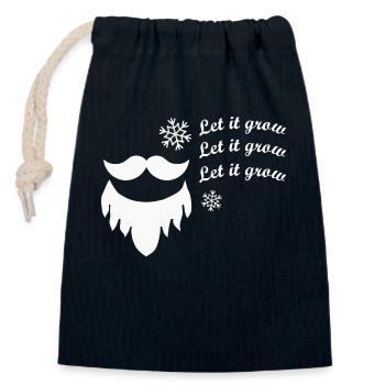Lass es wachsen - Verschließbarer Geschenkbeutel aus Baumwolle (14x20cm) - Navy - Vorne