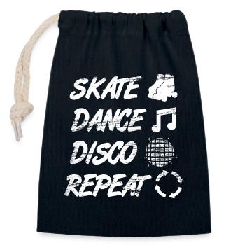 Roller Skating Disco - Closable cotton gift bag (14x20cm) - navy - Front