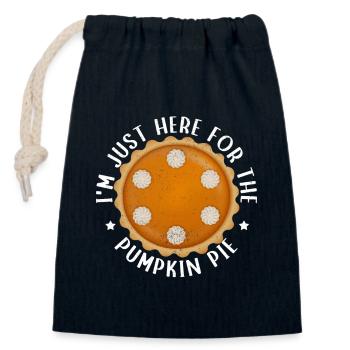 Pumpkin Pie Kürbiskuchen Geschenk - Verschließbarer Geschenkbeutel aus Baumwolle (14x20cm) - Navy - Vorne