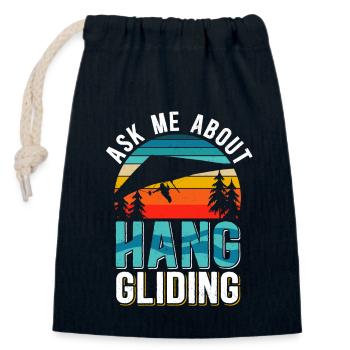 Hang Gliding Hängegleiter Hanggliding Geschenk - Verschließbarer Geschenkbeutel aus Baumwolle (14x20cm) - Navy - Vorne