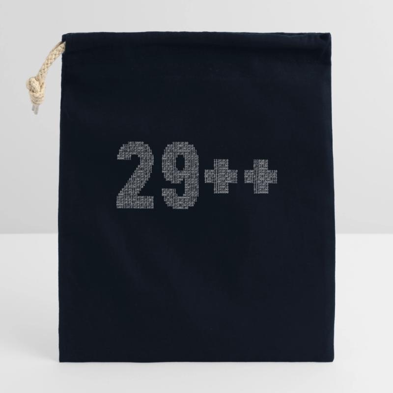 29++ Programmierer Softwareentwickler Coder 30. Verschließbarer Geschenkbeutel aus Baumwolle (14x20cm)