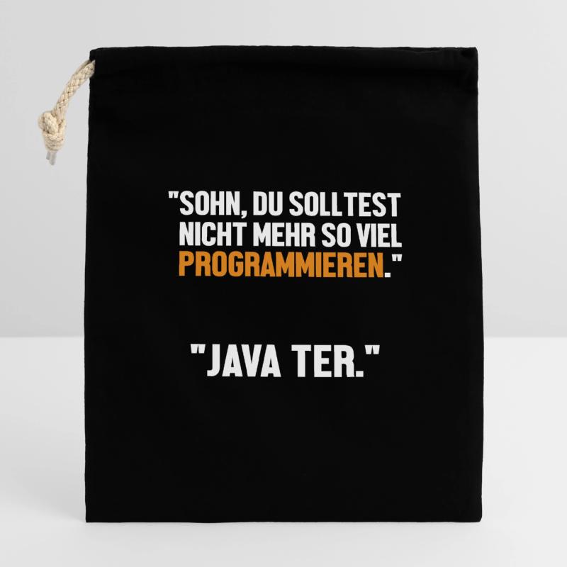 Sohn Programmieren Ja Vater Developer Coder Verschließbarer Geschenkbeutel aus Baumwolle (14x20cm)