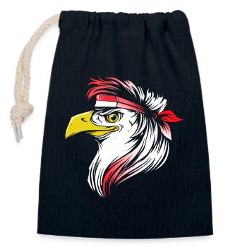 Singapore - Closable cotton gift bag (14x20cm) - navy - Front