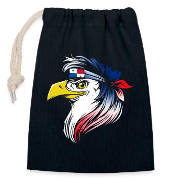 Panama - Verschließbarer Geschenkbeutel aus Baumwolle (14x20cm) - Navy - Vorne
