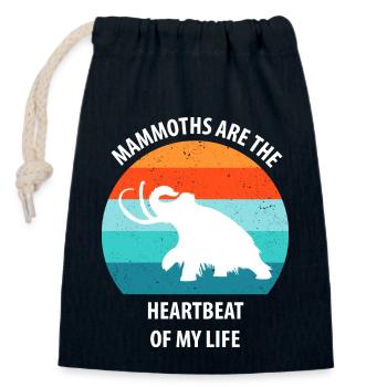 Lustiges Mammut Steinzeit Eiszeit Design Urzeit - Verschließbarer Geschenkbeutel aus Baumwolle (14x20cm) - Navy - Vorne