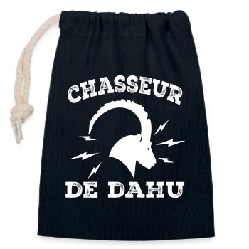Dahu Hunter - Closable cotton gift bag (14x20cm) - navy - Front