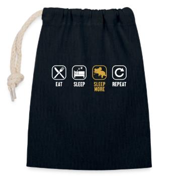 Manger Dormir Dormir Plus Répéter Koalabear Eucalyptus - Sac cadeau en coton avec cordon (14 x 20 cm) - bleu marine - Devant