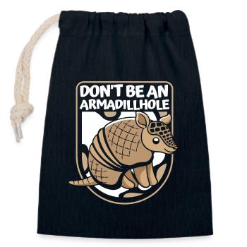 Ne soyez pas une fée rose Armadillhole - Sac cadeau en coton avec cordon (14 x 20 cm) - bleu marine - Devant